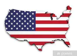 Usa Flag Map